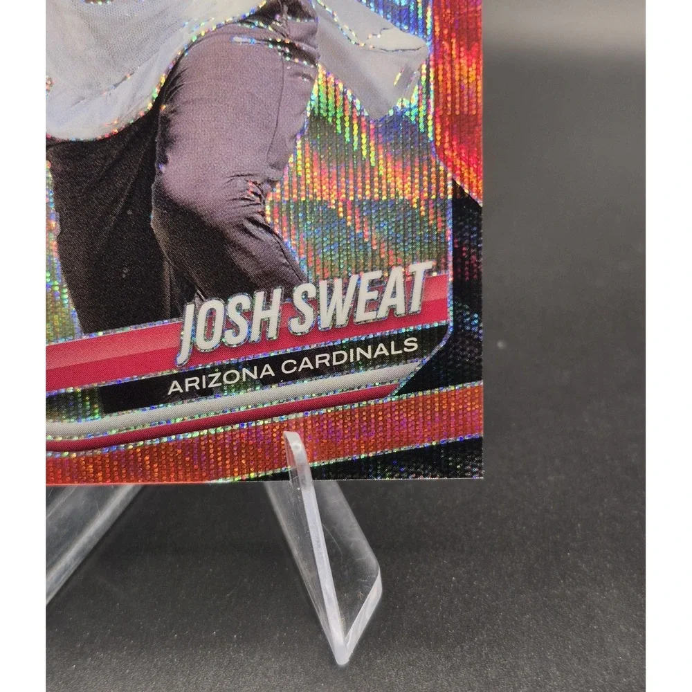 2025 Panini Prizm #4 Josh Sweat Red Wave #/149 Color Match